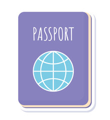 purple passport sticker