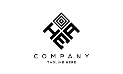 Fototapeta premium HAE square three latter logo vector