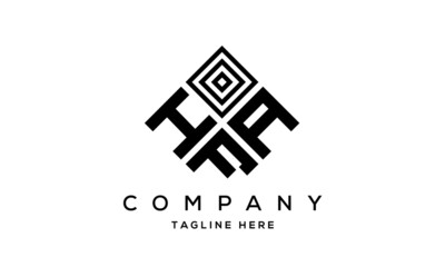 HAF square three latter logo vector