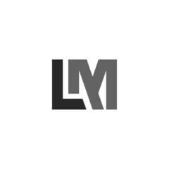 LM Logo Modern Minimal Alphabet L M Initial Letter Mark Monogram Editable in Vector Format 
