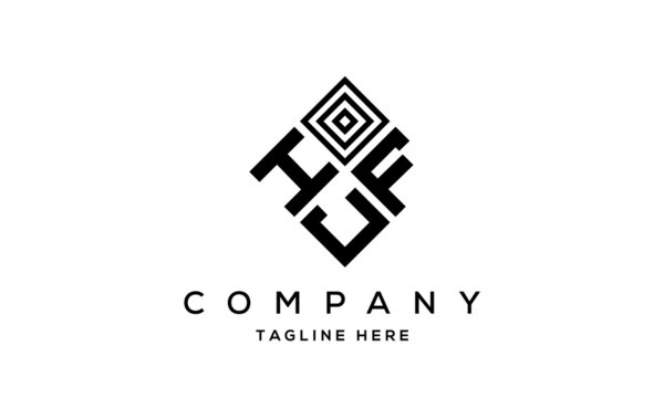 HFJ square three latter logo vector