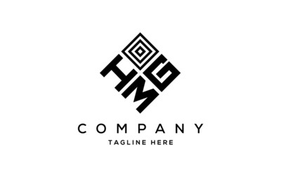 HGM square three latter logo vector