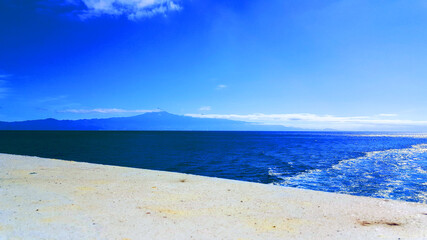 View at Tenerife island from La Gomera island