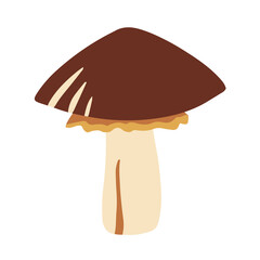 Vector mushroom autumn symbol.  Isolated on a white background.