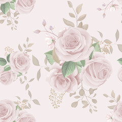 Soft floral seamless pattern background