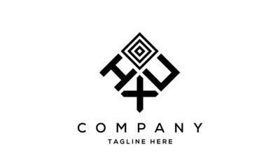 HUX square three latter logo vector