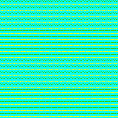 Abstract wallpaper with green and yellow horizontal zigzag stripes on a light blue background, for fabric pattern, product pattern and background.