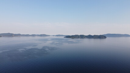 日本の海と自然豊かな瀬戸内海の景色