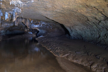 river in the cave