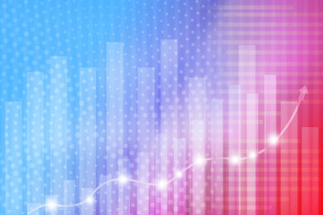 Fototapeta premium 2d illustration futuristic business background pattern graph concept 