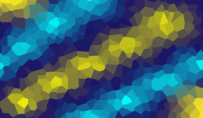 Vector illustration. Multi-colored polyhedrons. Geometric figures.