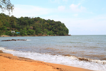 Fototapeta premium View of landscape rock beach at thailand