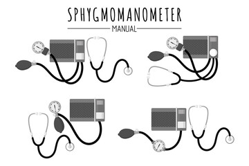 Medical diagnostic devices for control of blood pressure manual blood pressure monitors or sphygmomanometers.