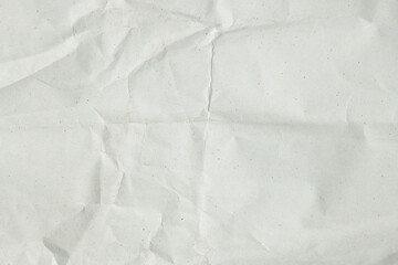 Texture of white crumpled wrapping paper. 