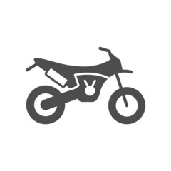 Enduro motorcycle or motorbike glyph icon