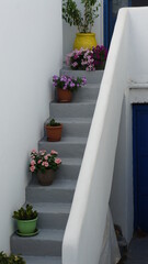 narrow street and stairwell in Koufonisi city

