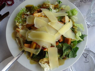 salad with cheese and lettuce