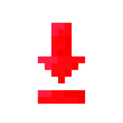 Download pixel icon. Podcast 8-bit vector illustration.