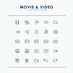 Movie & Video Line Icon