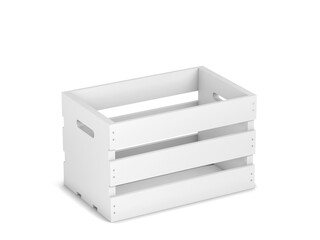 Empty wooden crate box