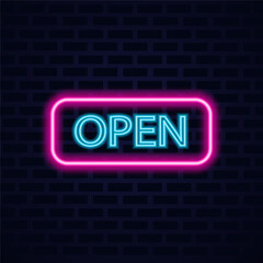 Retro neon outdoor signboard, great design for any purpose. 
