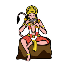 Hanuman: Ever immersed in the singing and remembering of the  name of Lord Rama. 