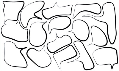 various kinds of sketches that are shaped like round or other