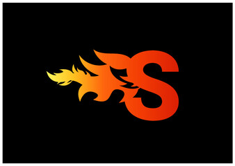 Fire S Letter Logo And Icon Design Template