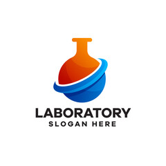 Laboratory Gradient Logo Design
