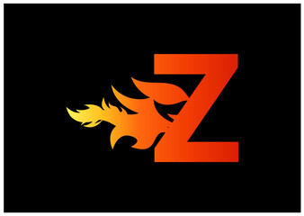 Fire Z Letter Logo And Icon Design Template