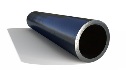 Round pipe rolled metal - isolated conceptual industrial 3D illustration