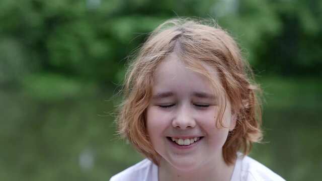 portrait of a happy homeless child childhood without parents