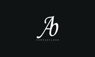 AB, BA, Abstract initial monogram letter alphabet logo design