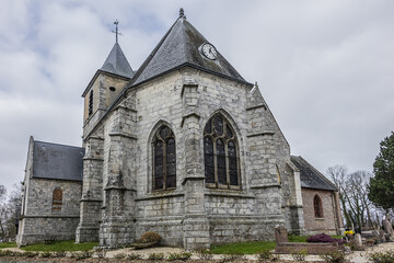Saint-Martin Church (or Saint-Lezin Church, XVI - XIX centuries) - Catholic Church in Blosseville....