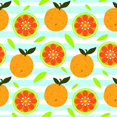 Oranges Vector Pattern 7