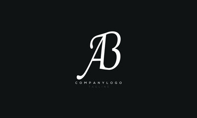 AB, BA, Abstract initial monogram letter alphabet logo design