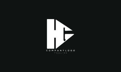 HG, GH, Abstract initial monogram letter alphabet logo design