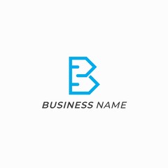 design logo creative home and letter B