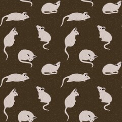 Seamless pattern with mouse