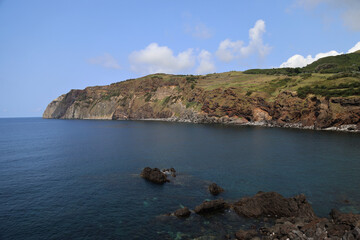 Fototapeta na wymiar View of the coast of Ponta Branca, Graciosa island, Azores