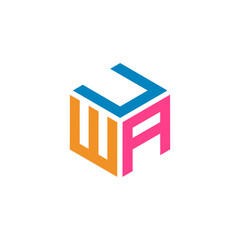 Hexagon logo with the letters UWA design