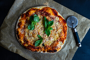 Homemade pizza on the table