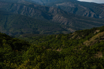Slope of Caucasus mountain in Georgia