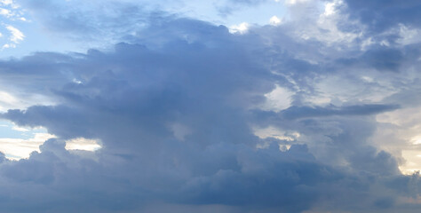 Beautiful sky and clouds in the evening.Natural background wallpaper.