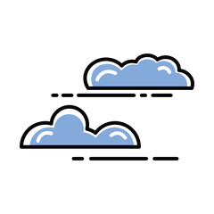 Isolated clouds icons