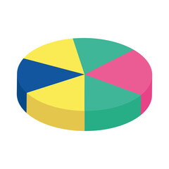 Isometric pie chart