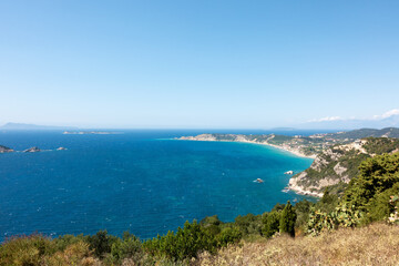 Fototapeta na wymiar Amazing view to the Arillas beach, Corfu, Greece