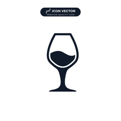 wine glass icon symbol template for graphic and web design collection logo vector illustration