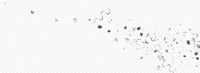 Silver Star Celebration Vector Panoramic