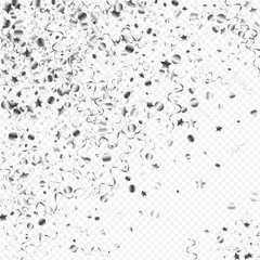 Silver Ribbon Carnival Vector Transparent